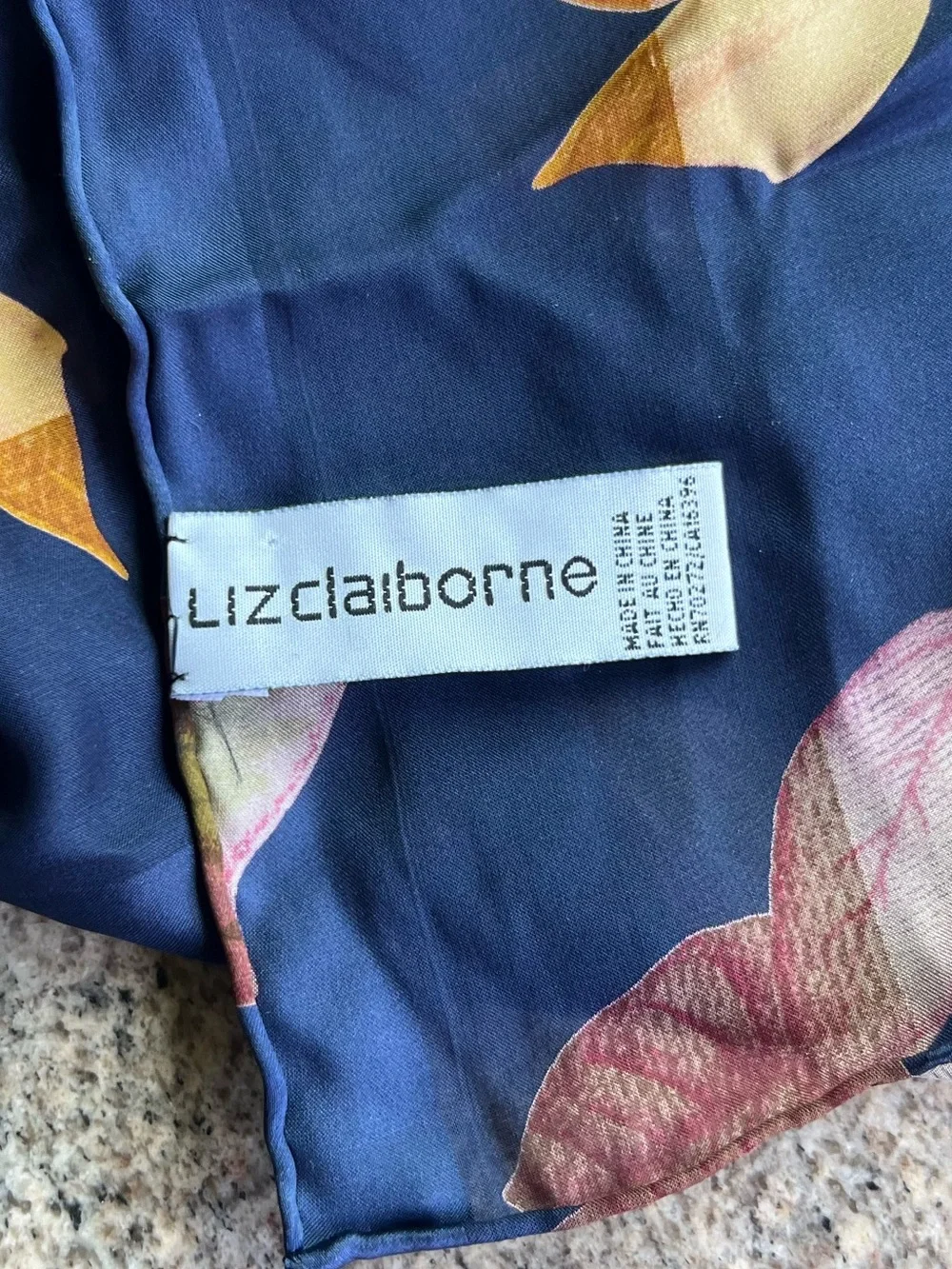 Silk Liz Claiborne Fall Leaves Scarf